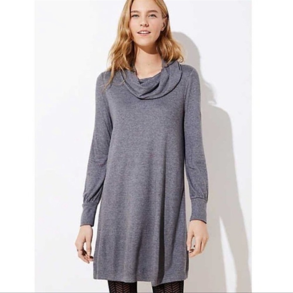 LOFT Cowl Neck Shift Dress